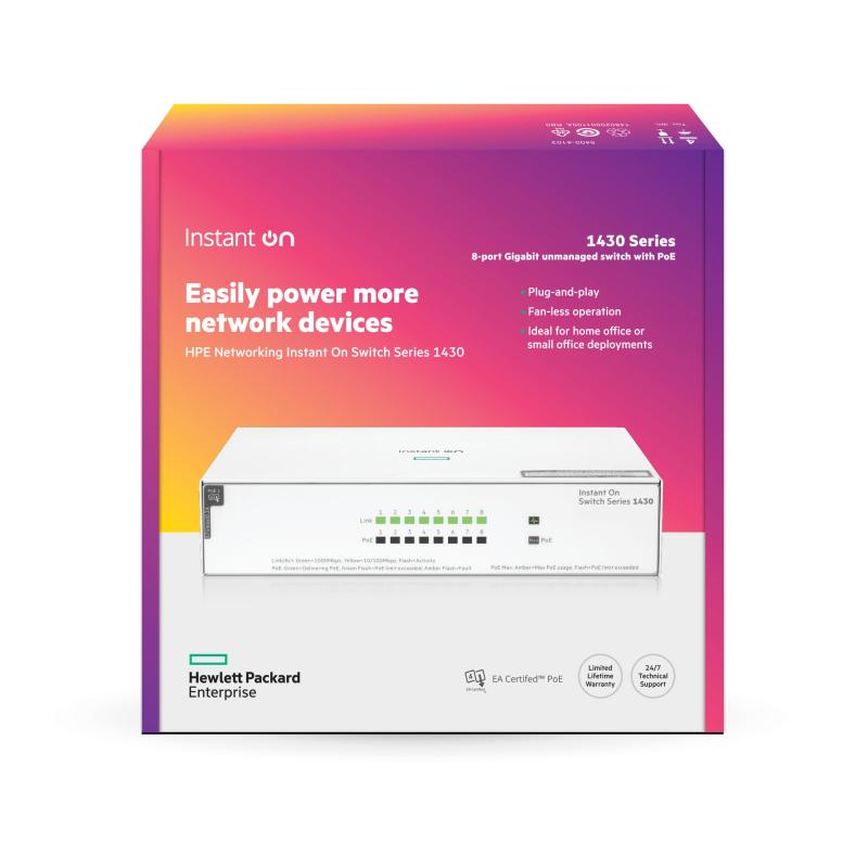 HPE Switch Aruba Instant On 1430 8G PoE 64W (R8R46A)