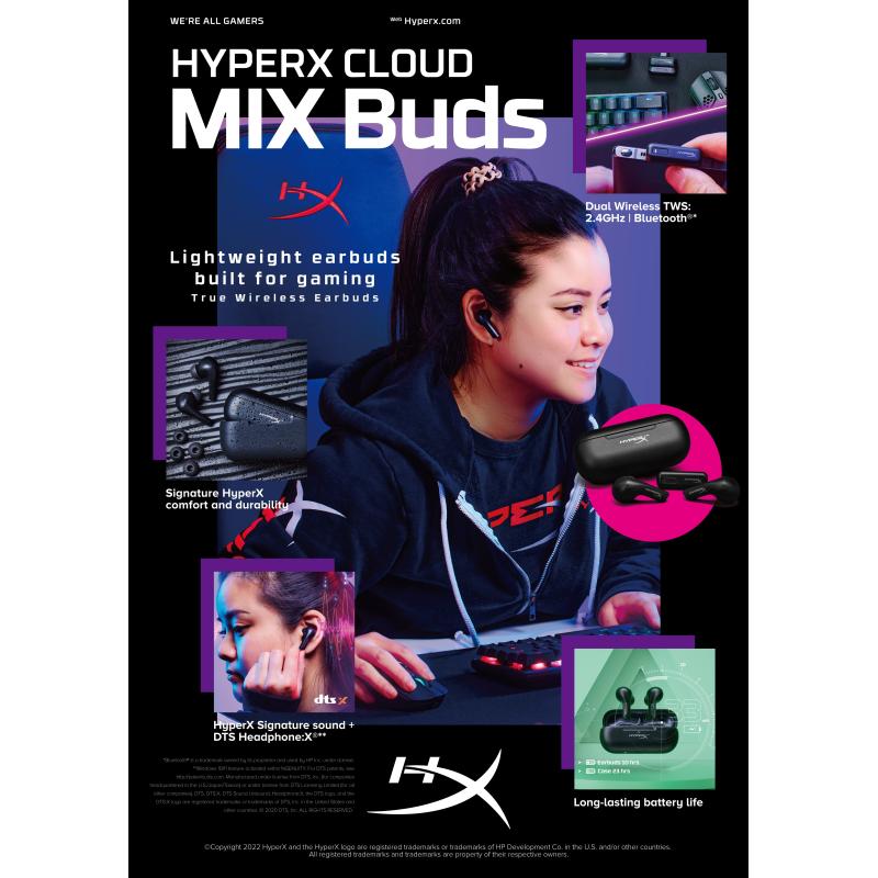 HyperX Headset Earbuds Cloud Mix Buds (4P5D9AA)