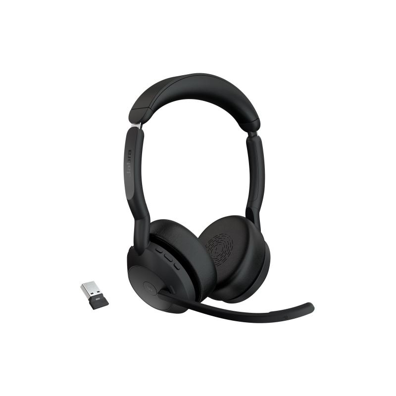 Jabra Headset Evolve2 55 MS Stereo Bluetooth USB-A Bluetooth USBA (25599-999-999) (25599999999)