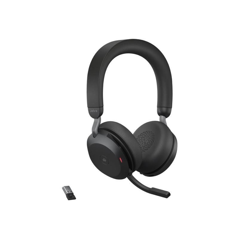 Jabra Headset Evolve2 75 MS Stereo Bluetooth USB-A Bluetooth USBA w Chargingstation (27599-999-989) (27599999989)