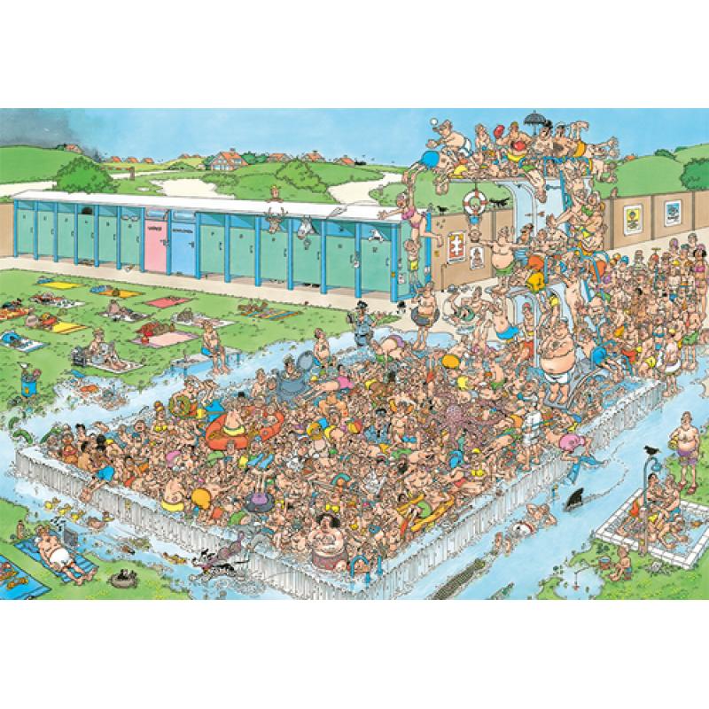Jumbo Jan van Haasteren Ab in den Pool Pool Pile-Up PileUp 2000 Teile Puzzle (20040)