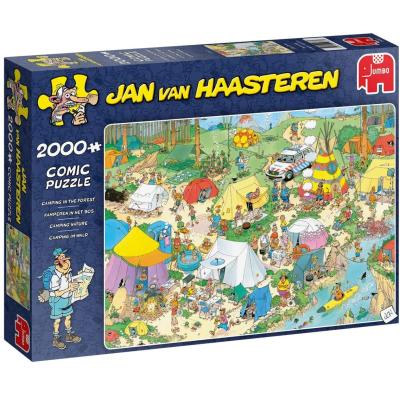 Jumbo Jan van Haasteren Camping im Wald 2000 Teile Puzzle (19087)