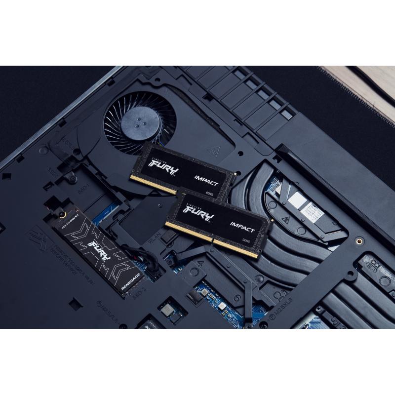 Kingston Fury Impact DDR5 32GB (2x16GB) 5600MHz SO-DIMM SODIMM (KF556S40IBK2-32) (KF556S40IBK232)