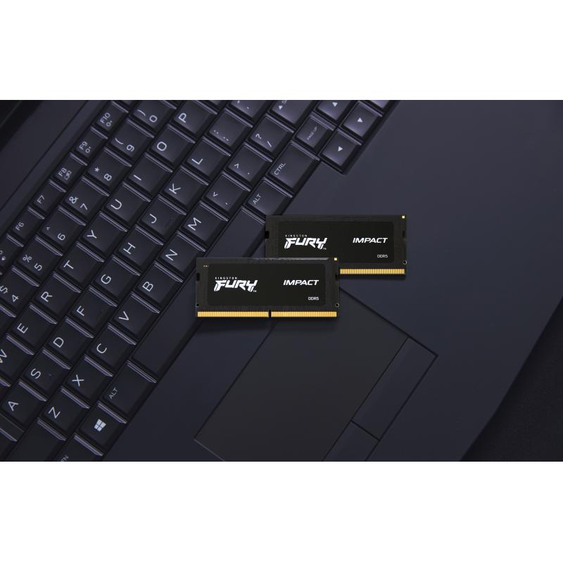 Kingston Fury Impact DDR5 32GB (2x16GB) 5600MHz SO-DIMM SODIMM (KF556S40IBK2-32) (KF556S40IBK232)