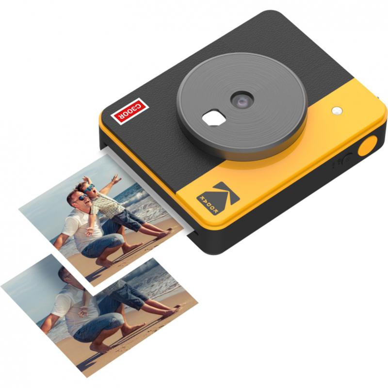 Kodak Instant Camera & Printer Drucker Mini Shot 3 Retro 4Pass 2in1 yellow Gelb (5525130)