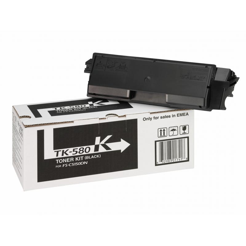 Kyocera Toner TK-580 TK580 Black Schwarz (1T02KT0NL0)
