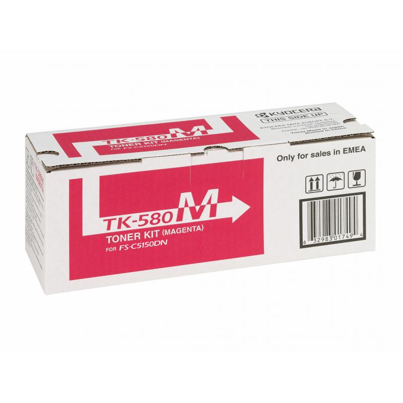 Kyocera Toner TK-580 TK580 Magenta (1T02KTBNL0)
