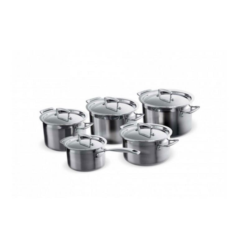 Le Creuset 3-Ply 3Ply five-piece fivepiece saucepan set stainless steel (96209400001000)
