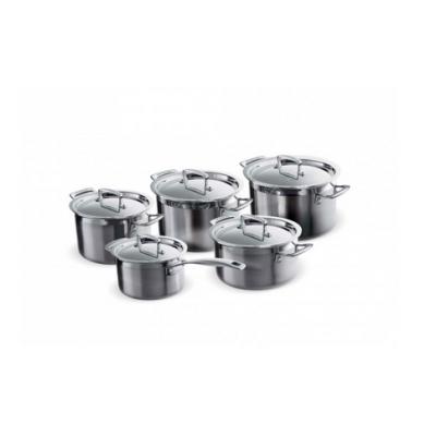 Le Creuset 3-Ply 3Ply five-piece fivepiece saucepan set stainless steel (96209400001000)