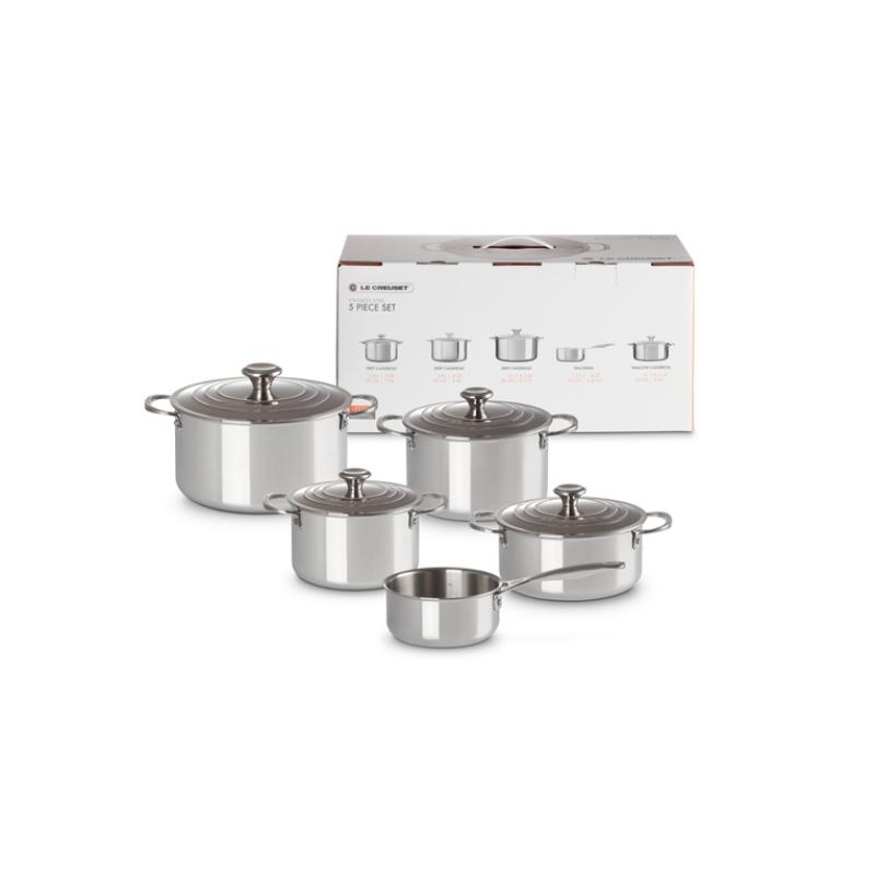 Le Creuset 3-Ply 3Ply Plus Pot Set 5-piece 5piece Stainless Steel (96605300000000)
