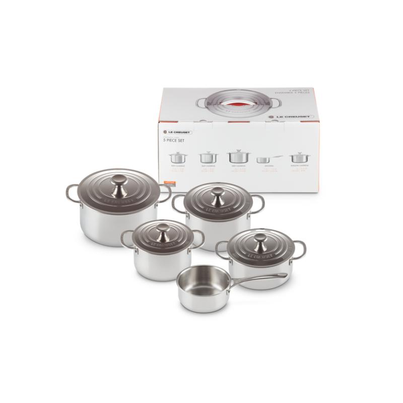 Le Creuset 3-Ply 3Ply Plus Pot Set 5-piece 5piece Stainless Steel (96605300000000)