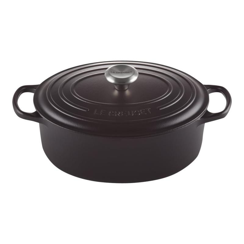 Le Creuset Signature Roaster oval 29cm black Schwarz (21178290000430)