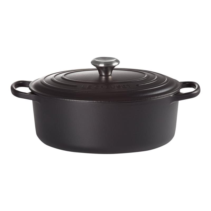 Le Creuset Signature Roaster oval 29cm black Schwarz (21178290000430)
