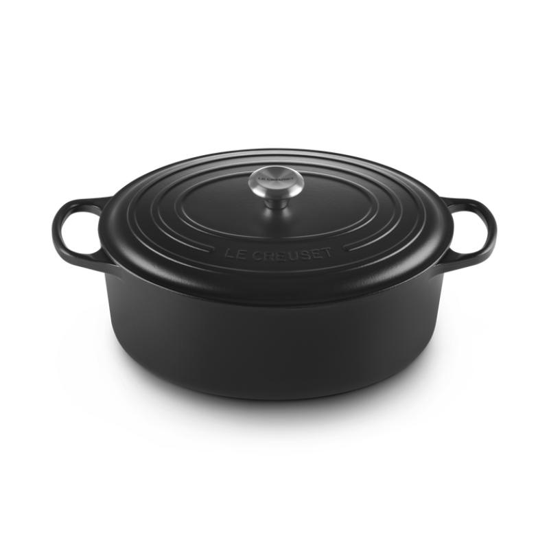 Le Creuset Signature Roaster oval 35cm black Schwarz (21178350000430)