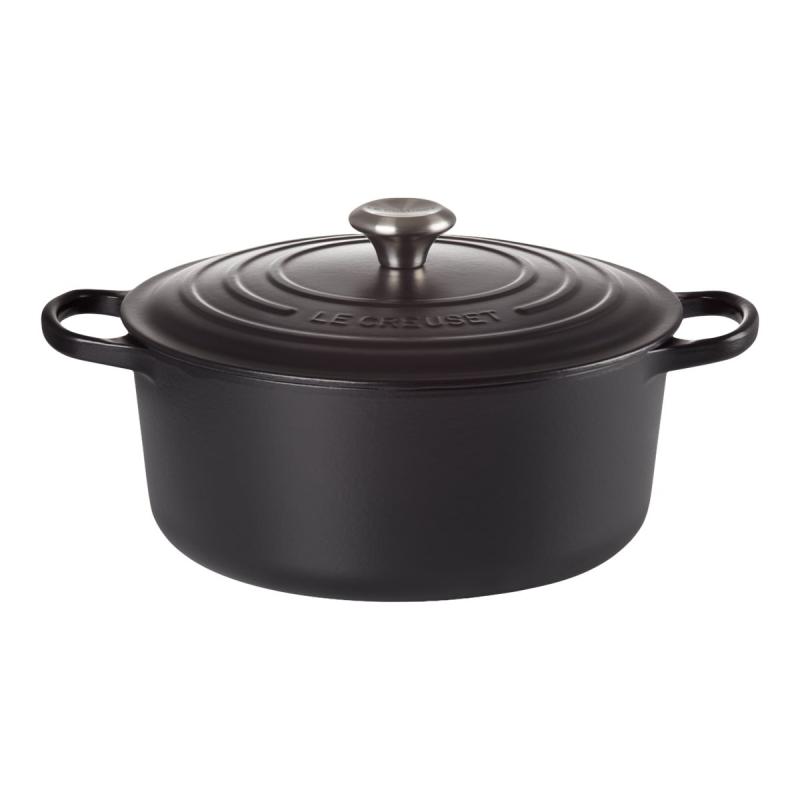 Le Creuset Signature Roaster round 20cm black Schwarz (21177200000430)