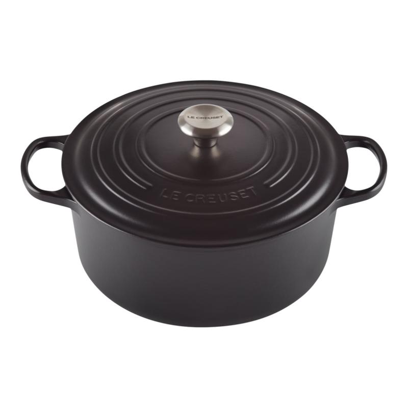 Le Creuset Signature Roaster round 22cm black Schwarz (21177220000430)