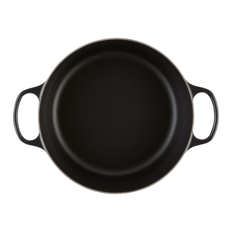 Le Creuset Signature Roaster round 22cm black Schwarz (21177220000430)