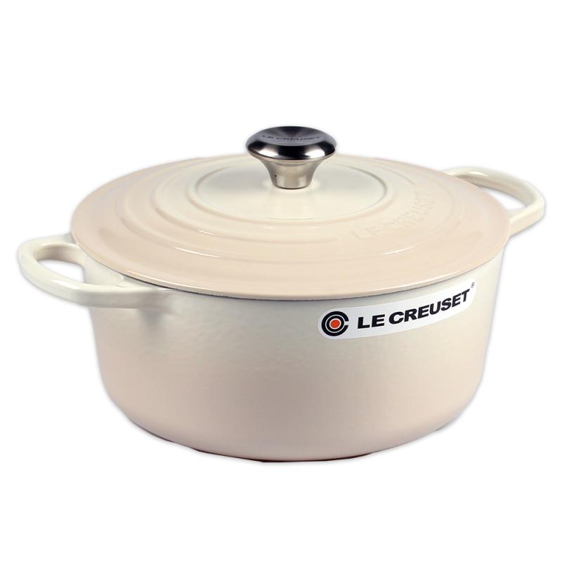 Le Creuset Signature Roaster round 26cm meringue (21177267164430)