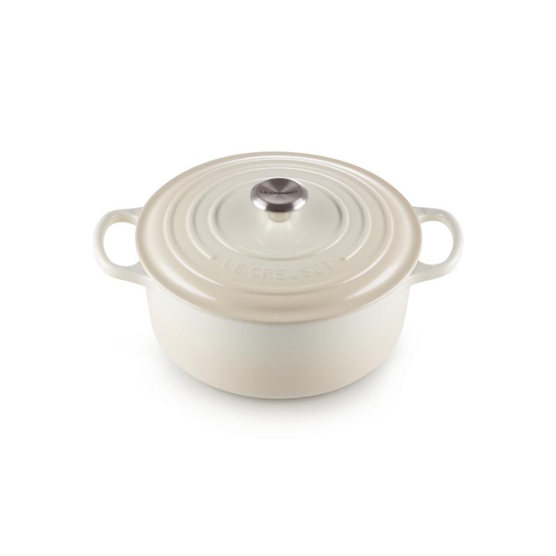 Le Creuset Signature Roaster round 26cm meringue (21177267164430)
