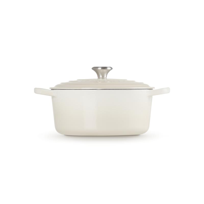 Le Creuset Signature Roaster round 26cm meringue (21177267164430)