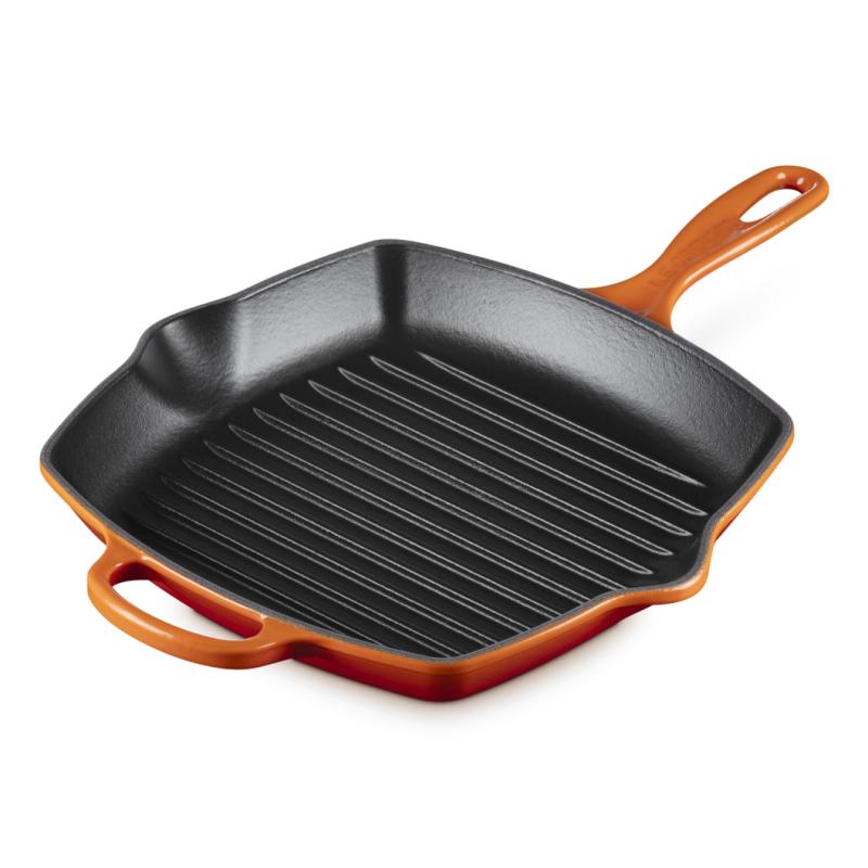 Le Creuset Signature Square Grill Pan 26cm oven red (20183260900422)
