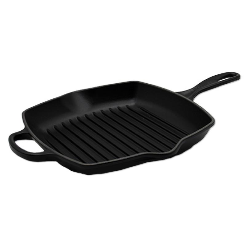 Le Creuset Signature Square Grill Pan 26cm satin black Schwarz (20183260000422)
