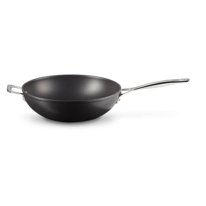 Le Creuset Toughened Non-Stick NonStick Stir-Fry StirFry black silver 30cm (51104300010202)