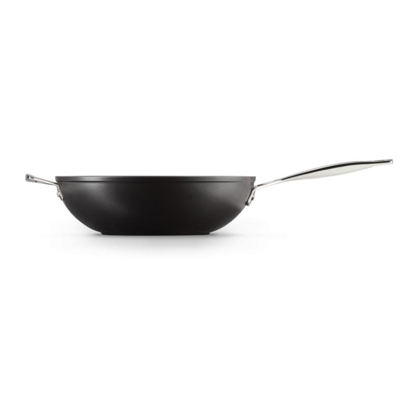 Le Creuset Toughened Non-Stick NonStick Stir-Fry StirFry black silver 30cm (51104300010202)