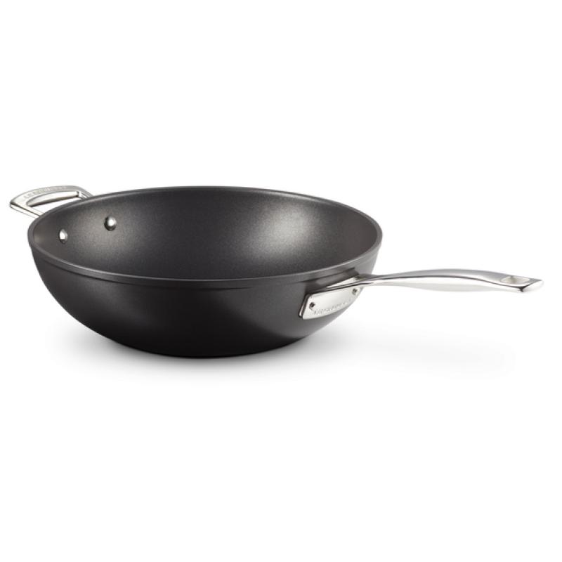 Le Creuset Toughened Non-Stick NonStick Stir-Fry StirFry black silver 30cm (51104300010202)