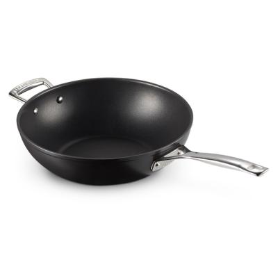 Le Creuset Toughened Non-Stick NonStick Stir-Fry StirFry black silver 30cm (51104300010202)