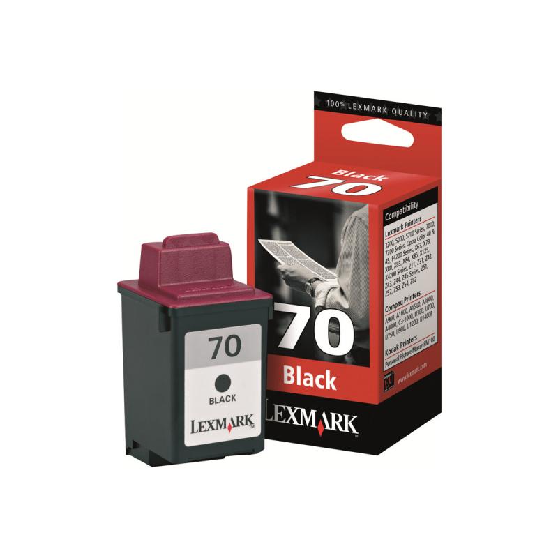 Lexmark Ink No 70hr Lexmark70hr Lexmark 70hr Black Schwarz (12AX970E)