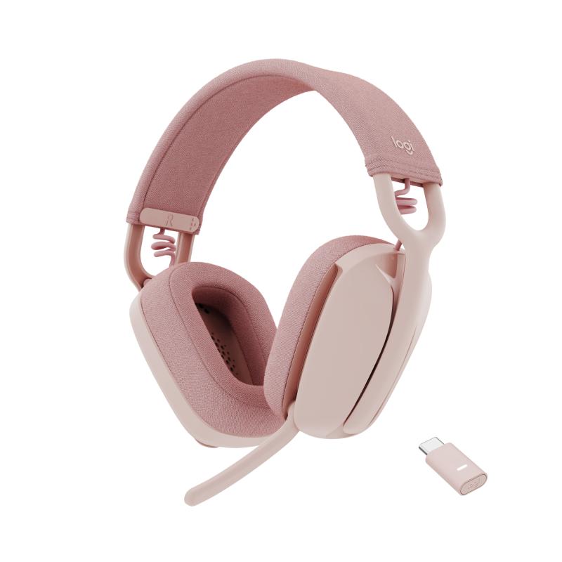 Logitech for business Headset Zone Vibe wireless rosa teams version with receiver (981-001176) (981001176)