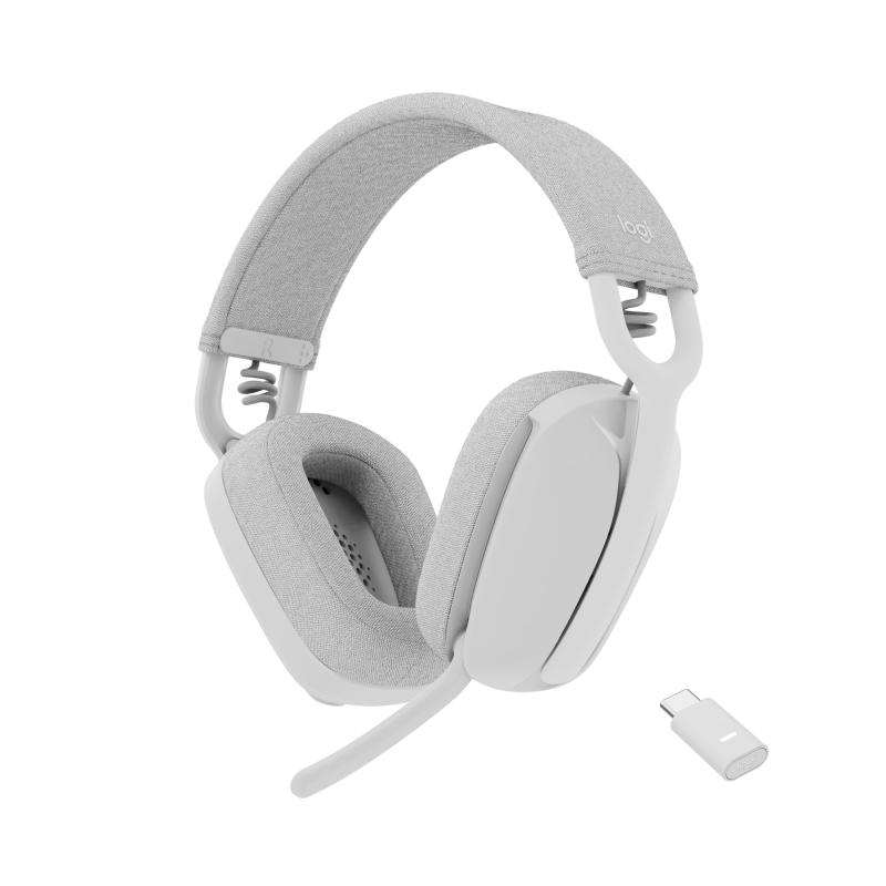 Logitech for business Headset Zone Vibe wireless white teams version with receiver (981-001171) (981001171)