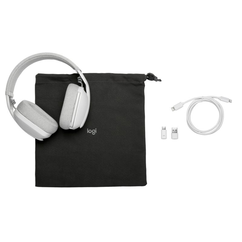 Logitech for business Headset Zone Vibe wireless white teams version with receiver (981-001171) (981001171)