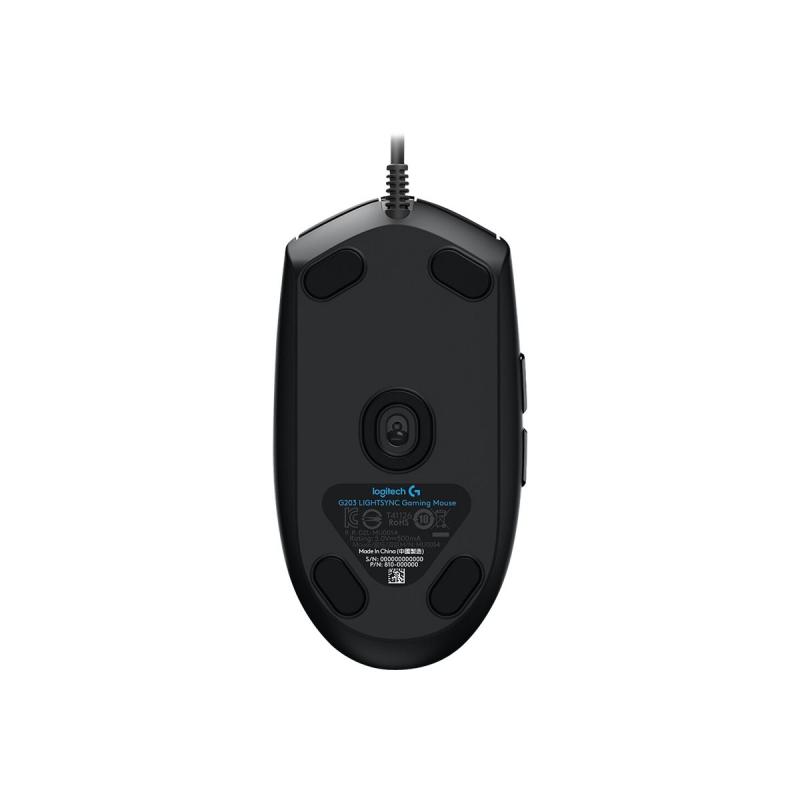 Logitech Gaming Mouse G203 Lightsync USB Blue (910-005798) (910005798)