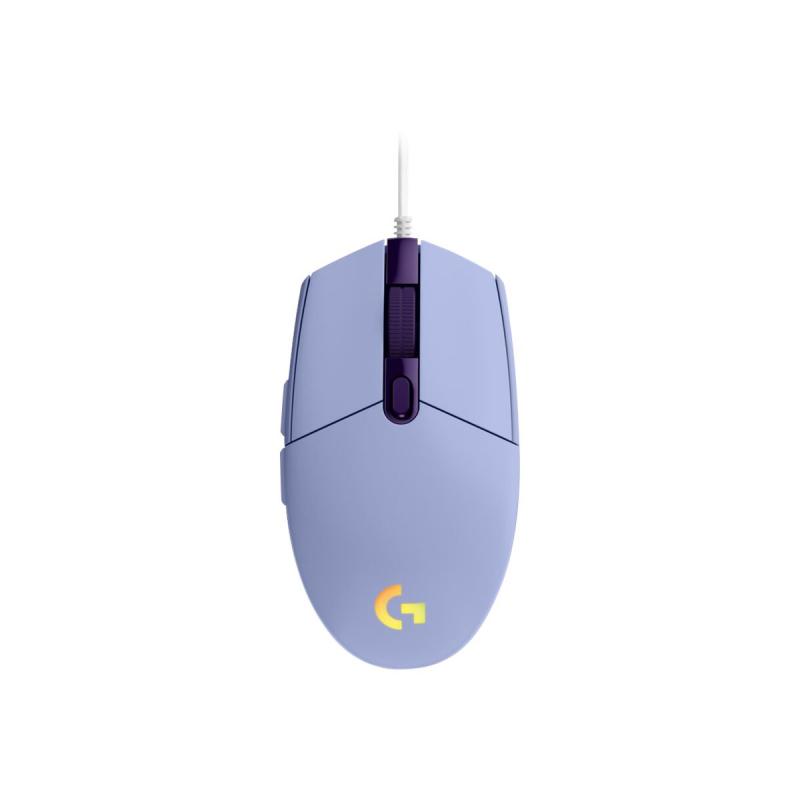 Logitech Gaming Mouse G203 Lightsync USB Lilac (910-005853) (910005853)
