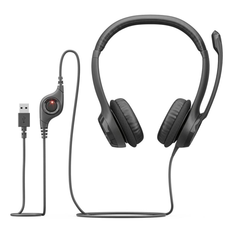 Logitech Headset H390 black Schwarz (981-001576) (981001576)