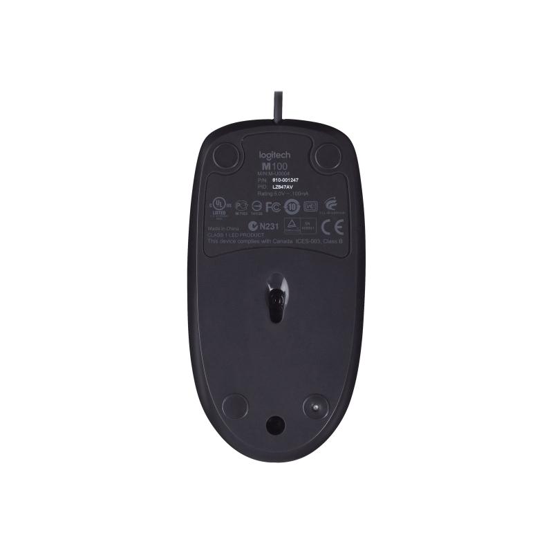 Logitech M100 Maus schwarz (910-006652) (910006652)