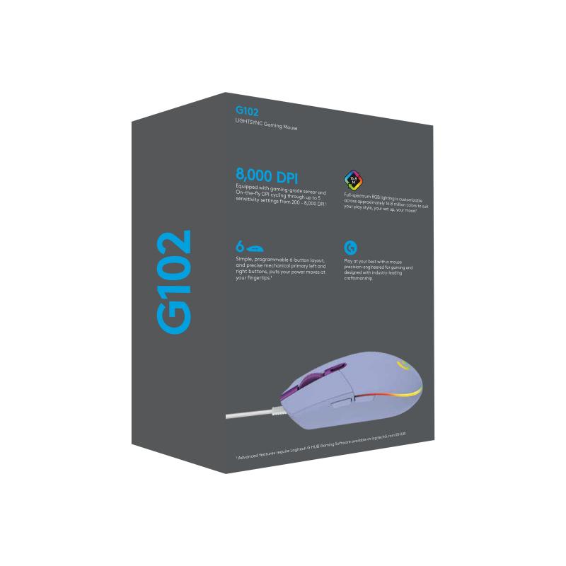 Logitech Mouse G102 LIGHTSYNC lila (910-005854) (910005854)