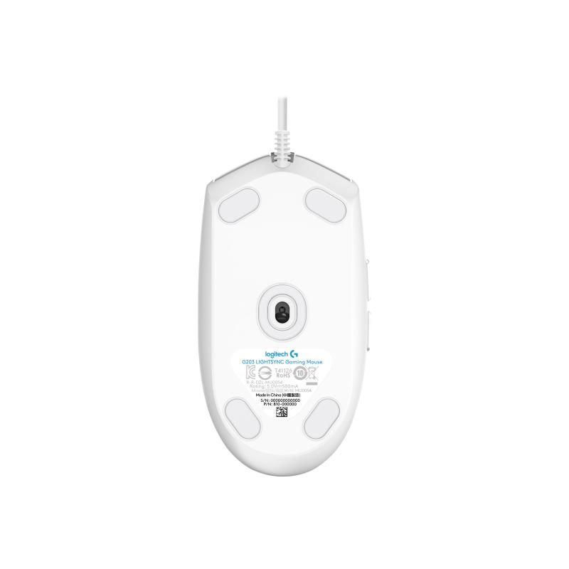 Logitech Mouse G203 Lightsync white (910-005797) (910005797)