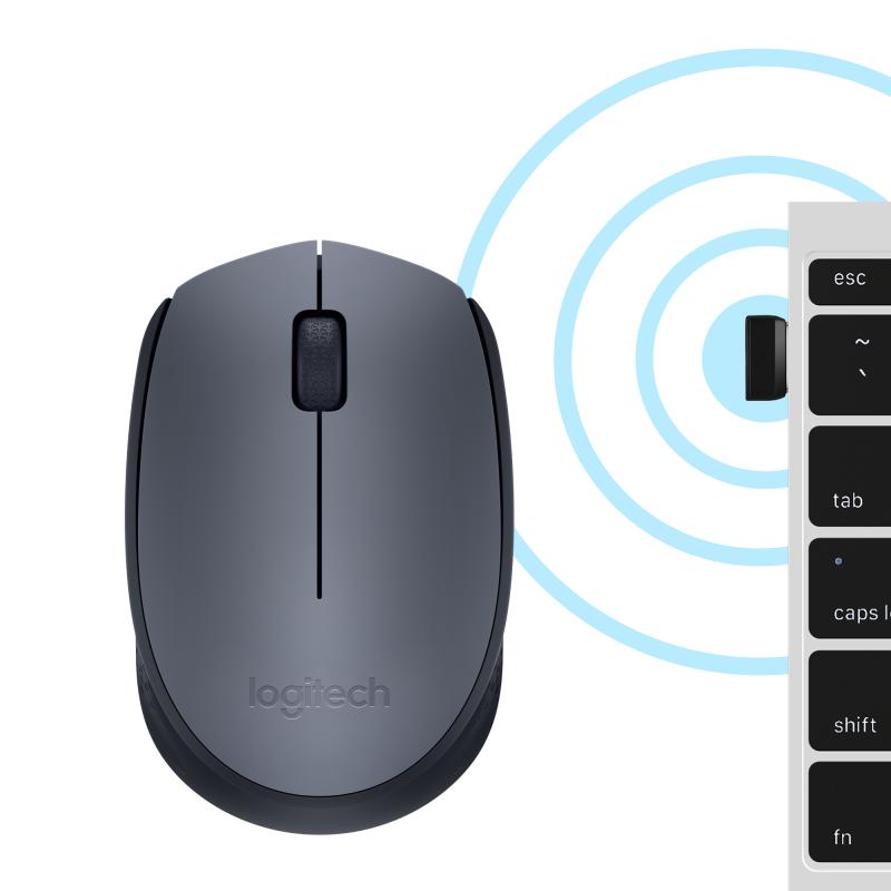 Logitech Mouse M170 Wireless Grey (910-004642) (910004642)