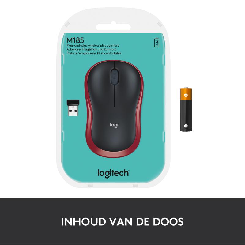 Logitech Mouse M185 red (910-002237) (910002237)