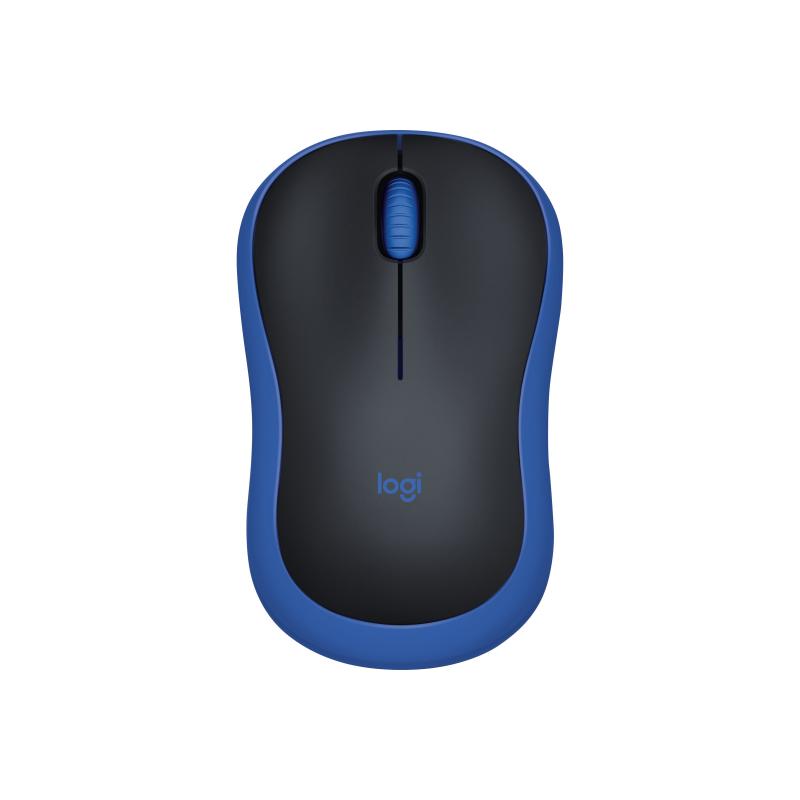 Logitech Mouse M185 Wireless Black Blue (910-002239) (910002239)