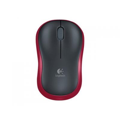 Logitech Mouse M185 Wireless black red (910-002240) (910002240)