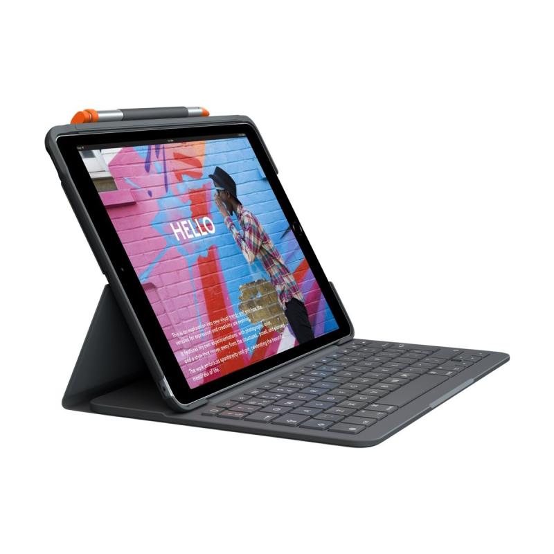 Logitech Slim Folio Tastatur und Foliohülle kabellos Bluetooth DE (920-009474) (920009474)
