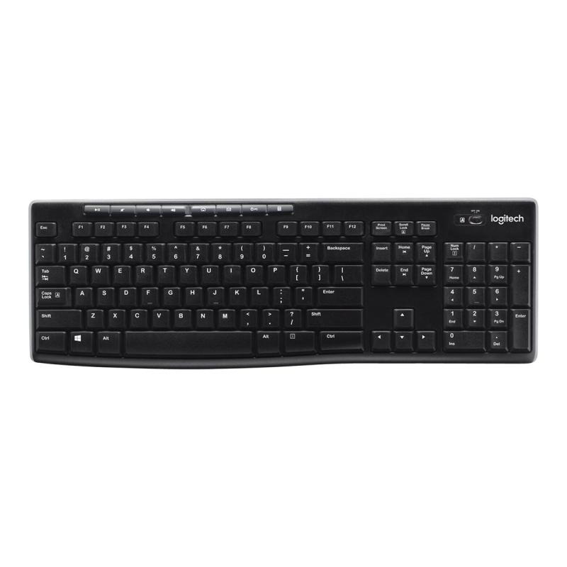 Logitech Wireless Keyboard K270 black Schwarz US (920-003738) (920003738)