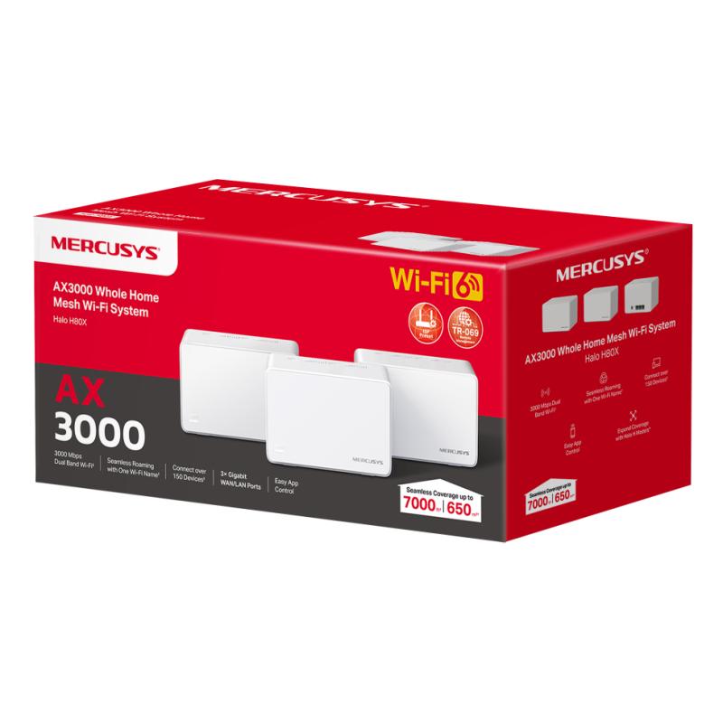 Mercusys WLAN-Router WLANRouter Halo H80X(3-pack) H80X(3pack)