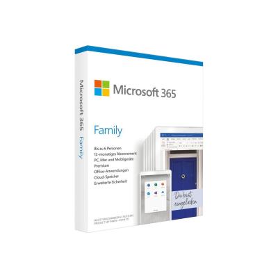 Microsoft Office 365 Home 32-bit x64 32bit x64 WIN MAC FPP-Medialess FPPMedialess P4 German 1Y (6GQ-01054) (6GQ01054)