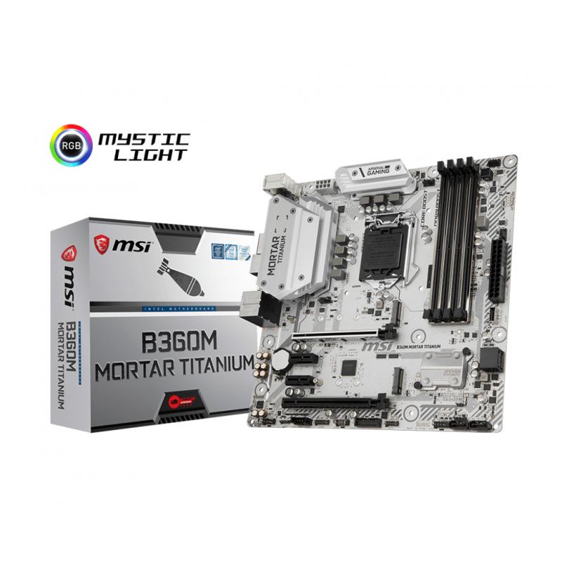 MSI Mainboard 1151 B360M MORTAR TITANIUM micro ATX (7B23-002R) (7B23002R)