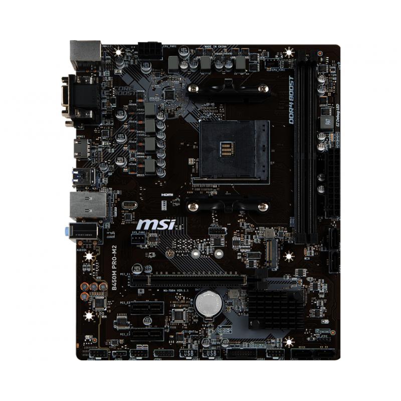 MSI Mainboard AMD AM4 MSI B450M PRO-M2 PROM2 (7B84-005R) (7B84005R)